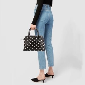 Kate Spade New York Wellesley Rachelle Polka Dot Leather Top Handle Tote Bag